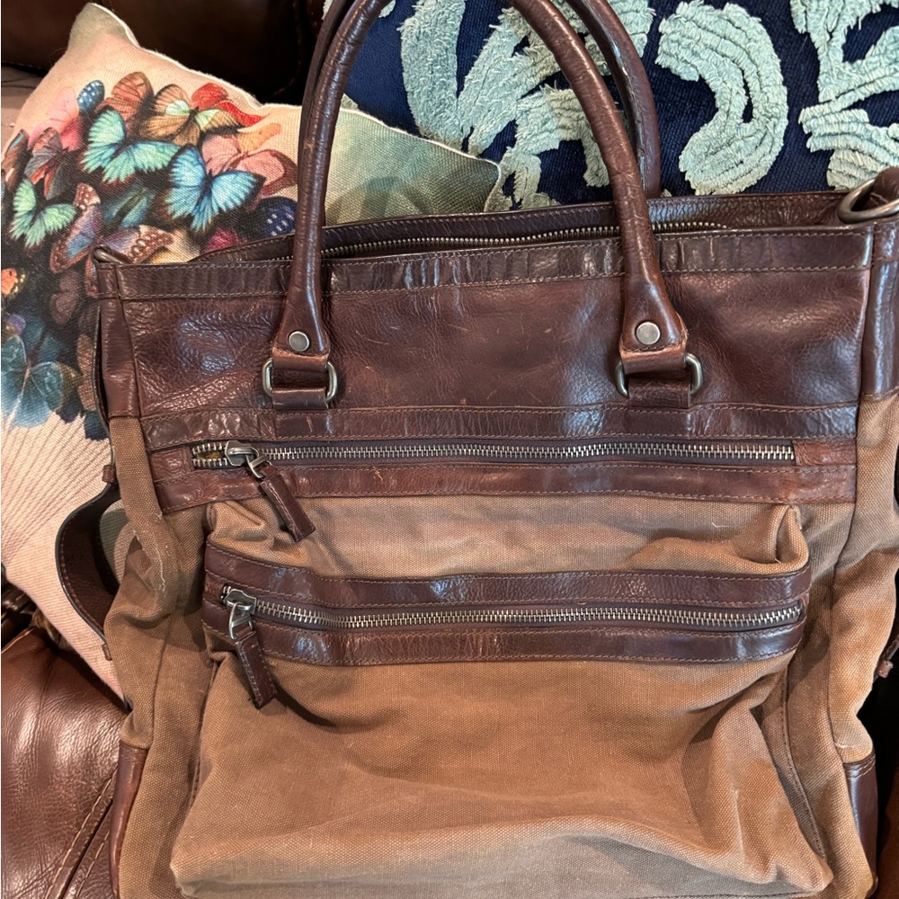 Beautiful Leather and Canvas Men's Bag